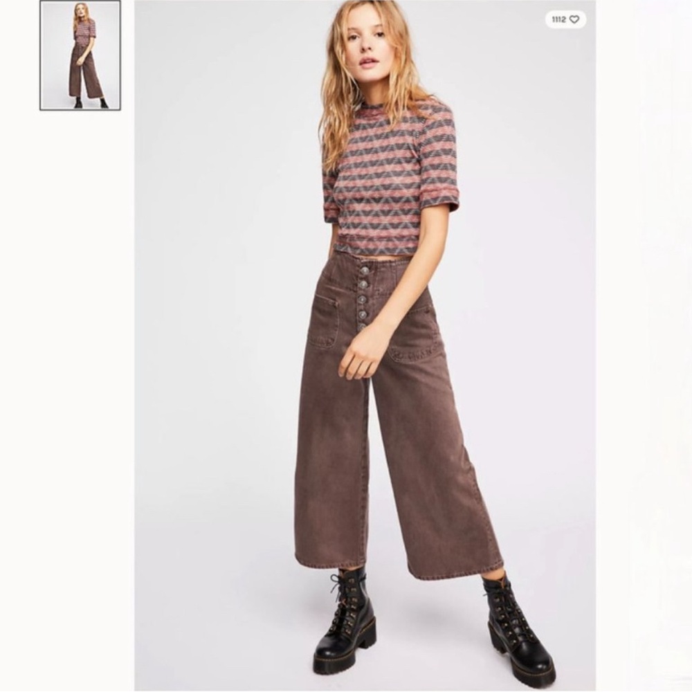 FREE PEOPLE: 🎉 (HP)Wide Crop Jean🎉